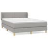 vidaXL Boxspringbett mit Matratze Hellgrau 140x200 cm Stoff
