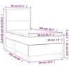 vidaXL Boxspringbett mit Matratze Dunkelgr&uuml;n 90x200 cm Samt