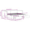 vidaXL Tagesbett Ausziehbar mit Schubladen Hellgrau 100x200 cm Stoff