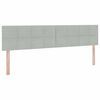 vidaXL Bett mit Stauraum und LED mit LED Hellgrau 200 x 200 cm Samt