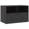 vidaXL TV-Schrank Schwarz 67x39x44 cm Stahl