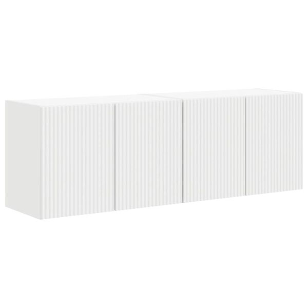 vidaXL TV-Wandschrank 2 pcs Wei&szlig; 59,5 x 31 x 40 cm Holzwerkstoff