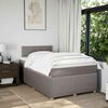 vidaXL Boxspringbett mit Matratze Taupe 120x200 cm Stoff