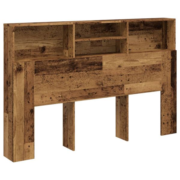 vidaXL Kopfteil mit Stauraum Altholz-Optik 160x19x103,5 cm