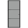 vidaXL Innent&uuml;r 93x201,5 cm Schwarz ESG-Glas und Aluminium