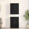 vidaXL Wandschrank 2 pcs Schwarz Eichen-Optik 69,5 x 34 x 90 cm