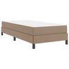vidaXL Bettrahmen mit Matratze Cappuccino 90 x 190 cm Stoff