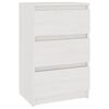 vidaXL Nachtschrank Wei&szlig; 40x29,5x64 cm Massivholz Kiefer