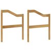 vidaXL Armlehnenmodul 2 pcs Wei&szlig; 59 x 4 x 73 cm Massivholz Akazie