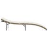 vidaXL Sonnenliegen 2 Stk. mit Auflagen Beige Poly Rattan