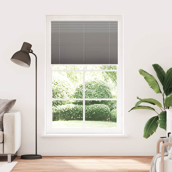 vidaXL Plissee Anthrazit 120x200 cm Stoffbreite 119,4 cm Polyester
