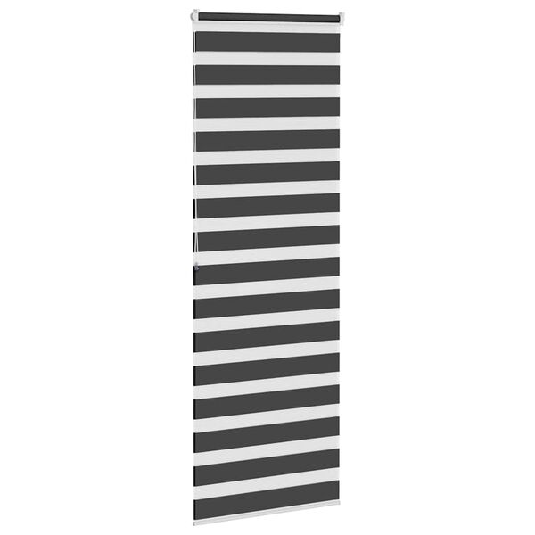 vidaXL Doppelrollo Schwarz 70x200 cm Stoffbreite 65,9 cm Polyester