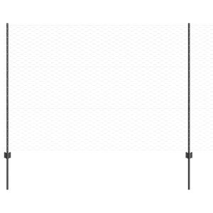 vidaXL Sechseckzaun mit Pfosten 10 x 1,5 m PVC-beschichteter Stahl