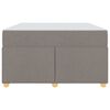 vidaXL Bettrahmen mit Matratze Taupe 120 x 190 cm Stoff