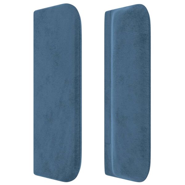vidaXL Kopfteil mit Ohren Dunkelblau 93x16x78/88 cm Samt