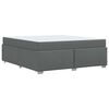 vidaXL Bettrahmen mit Matratze Dunkelgrau 180 x 200 cm Stoff