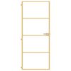 vidaXL Innent&uuml;r Schlank Golden 83x201,5 cm Hartglas und Aluminium