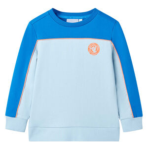vidaXL Kinder-Sweatshirt Knallblau und Hellblau 104