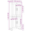 vidaXL Highboard Wei&szlig; 69,5x34x180 cm Holzwerkstoff