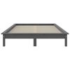 vidaXL Massivholzbett Grau 140x190 cm Kiefer