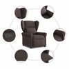 vidaXL Relaxsessel Dunkelbraun Stoff