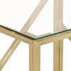 vidaXL Konsolentisch Golden Edelstahl und Hartglas