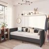 vidaXL Tagesbett mit Matratze USB Dunkelgrau Samt 90x200 cm