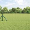 vidaXL Zaun mit Pfosten Gr&uuml;n 0,8 x 10 m Stahl