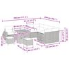 vidaXL Garten-Sofa-Set 12 pcs Schwarz Poly-Rattan