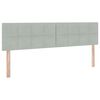 vidaXL Bett mit Stauraum und LED mit LED Hellgrau 160 x 200 cm Samt