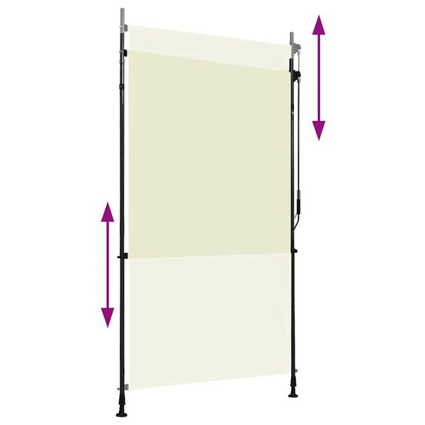vidaXL Au&szlig;enrollo 120 x 270 cm Creme