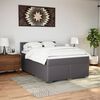 vidaXL Boxspringbett mit Matratze Grau 140x190 cm Kunstleder