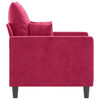 vidaXL Sessel Weinrot 60 cm Samt