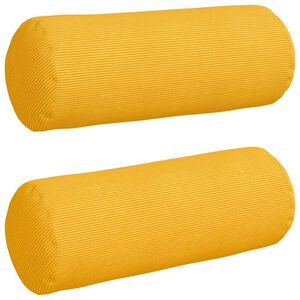 vidaXL Bolsterkissen 2 St&uuml;ck Helles Gelb &Oslash; 25 x 70 cm Cordstoff