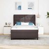 vidaXL Boxspringbett mit Matratze Dunkelbraun 160 x 200 cm Stoff