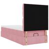 vidaXL Ottoman-Bett mit Matratzen Rosa 80x200 cm Samt