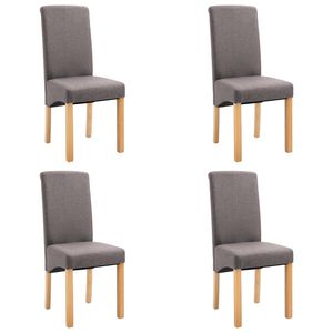 vidaXL Esszimmerst&uuml;hle 4 Stk. Taupe Stoff