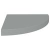 vidaXL Eck-Schweberegale 2 Stk. Grau 35x35x3,8 cm MDF