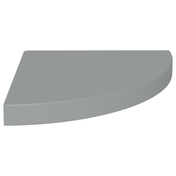 vidaXL Eck-Schweberegale 2 Stk. Grau 35x35x3,8 cm MDF