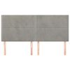 vidaXL Kopfteil Hellgrau 160 x 5 x 118/128 cm Samt