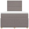 vidaXL Boxspringbett mit Matratze Taupe 120x190 cm Stoff
