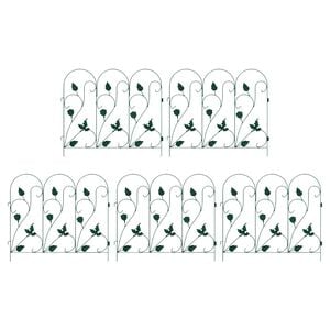 vidaXL Gartenzaun Spalier Gr&uuml;n 307 x 54,5 x 0,3 cm