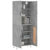 vidaXL Highboard Betongrau 69,5x34x180 cm Holzwerkstoff