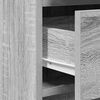 vidaXL Schminktisch mit Spiegelbeleuchtung 3 pcs Grau Holzwerkstoff