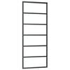 vidaXL Schiebet&uuml;r ESG-Glas und Aluminium 76x205 cm Schwarz
