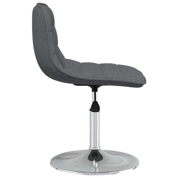 vidaXL Esszimmerst&uuml;hle 4 Stk. Drehbar Dunkelgrau Stoff