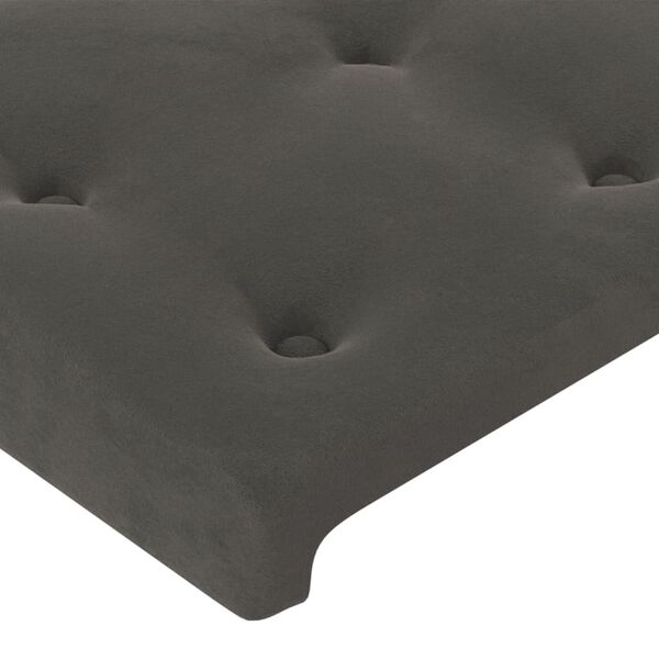 vidaXL Kopfteil Dunkelgrau 180 x 5 x 118/128 cm Samt