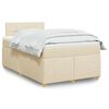 vidaXL Boxspringbett mit Matratze Creme 120x190 cm Stoff