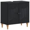 vidaXL Waschbeckenschrank ALKMAAR Schwarz 59,5 x 31,5 x 59 cm