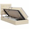 vidaXL Aufbewahrungsbett mit Matratze Creme 100 x 200 cm Stoff